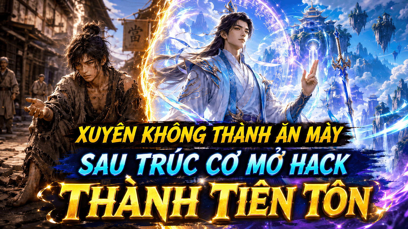 Bìa truyện Xuyên Không Thành Ăn Mày, Sau Trúc Cơ Mở Hack Thành Tiên Tôn